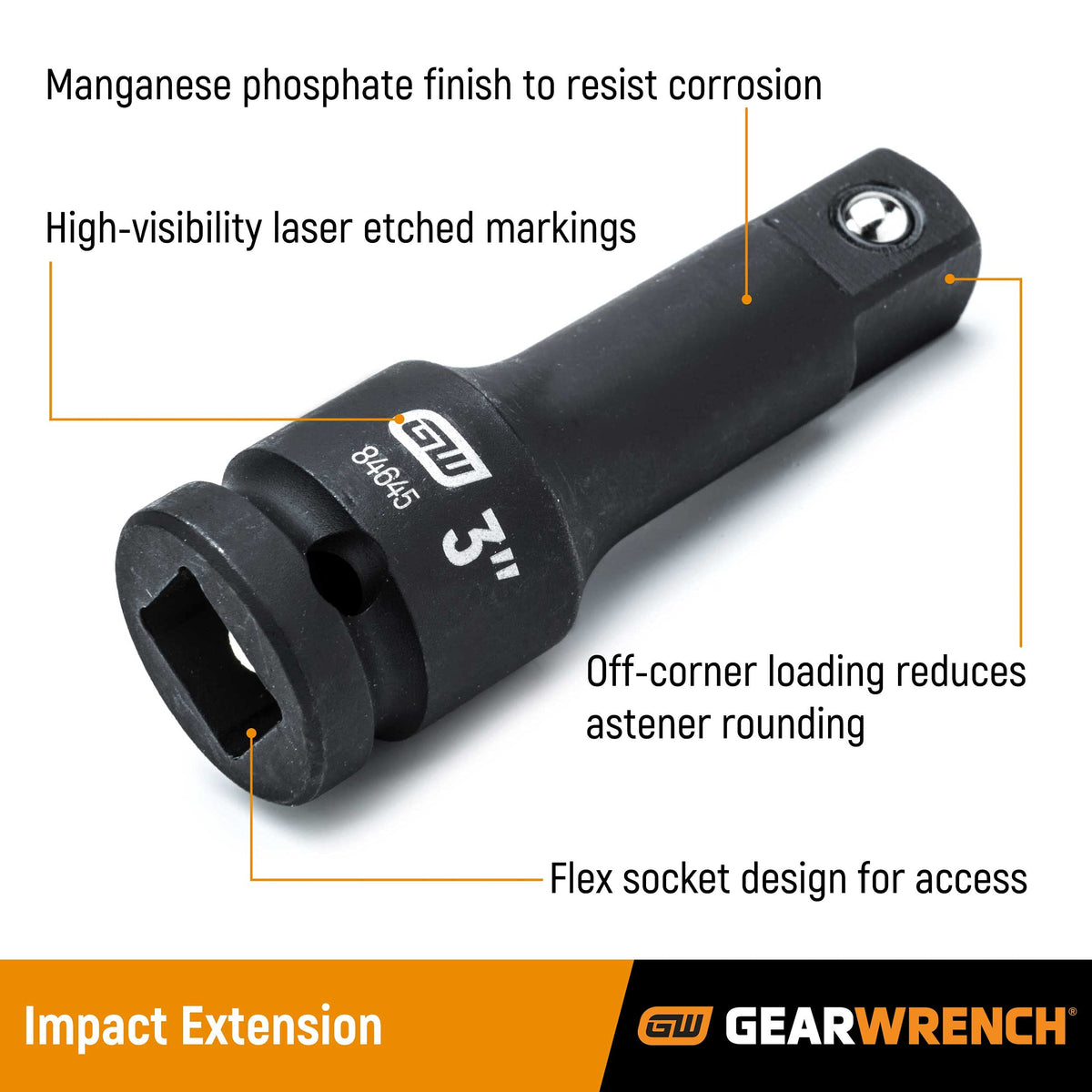 GEARWRENCH 84926N 6-inch extension for mid-reach leverage