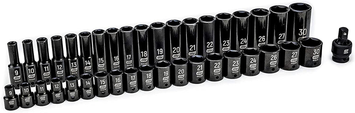 GEARWRENCH 84948N 6-point deep sockets reach recessed fasteners with ease.