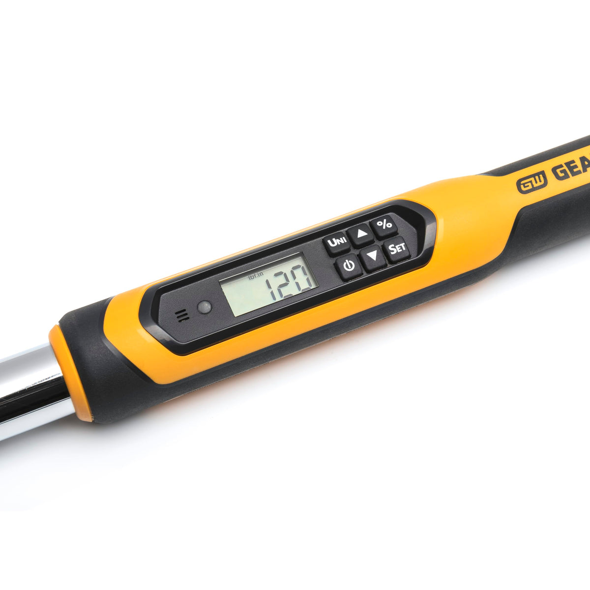 GearWrench 85076 digital screen clearly indicates target torque with alert.