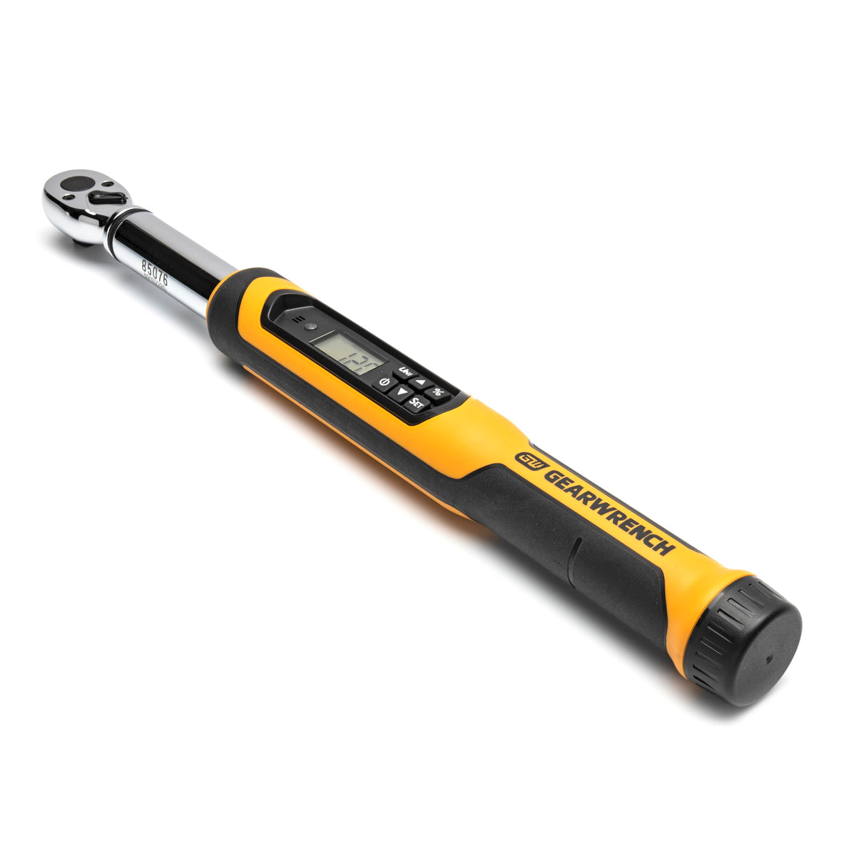 GearWrench 85076 torque wrench handle with ergonomic grip for comfortable use.