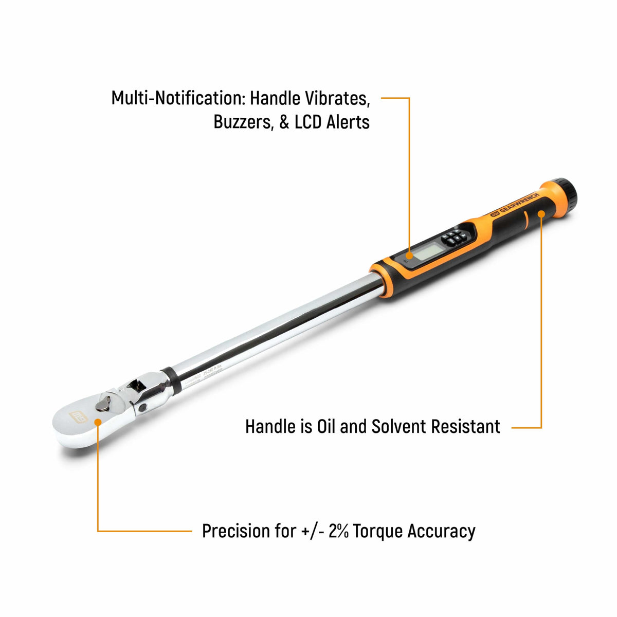 GEARWRENCH 85077 dial readout displays multi-unit torque measurements for versatility.
