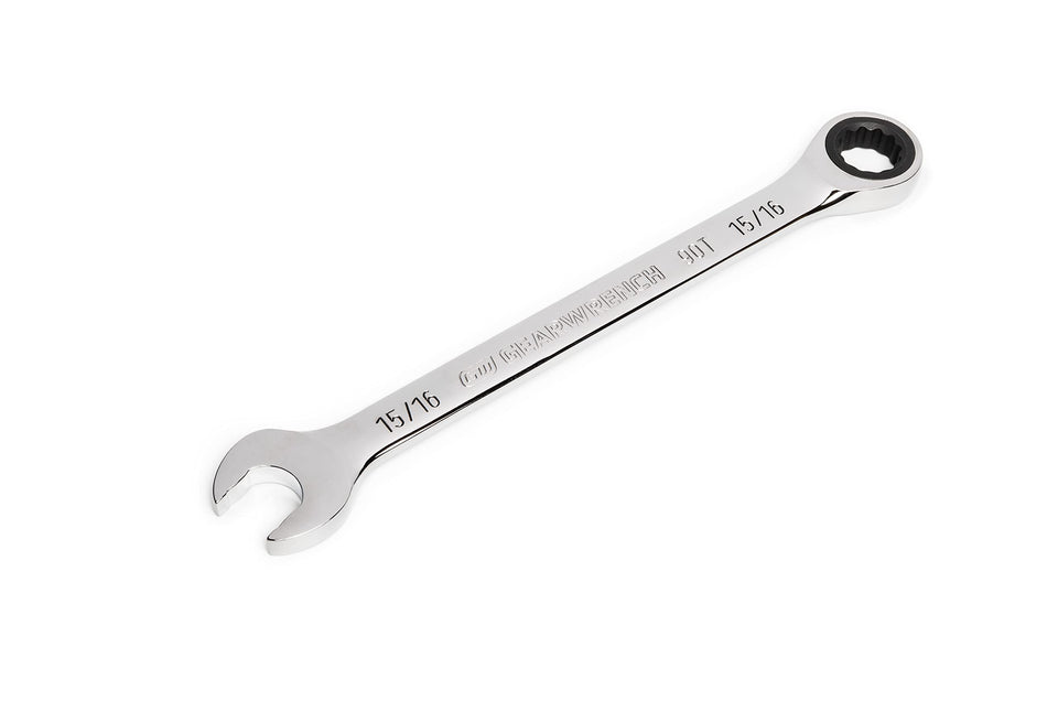 GEARWRENCH 86952 swing-arc wrench in tight spaces with 4-degree ratchet