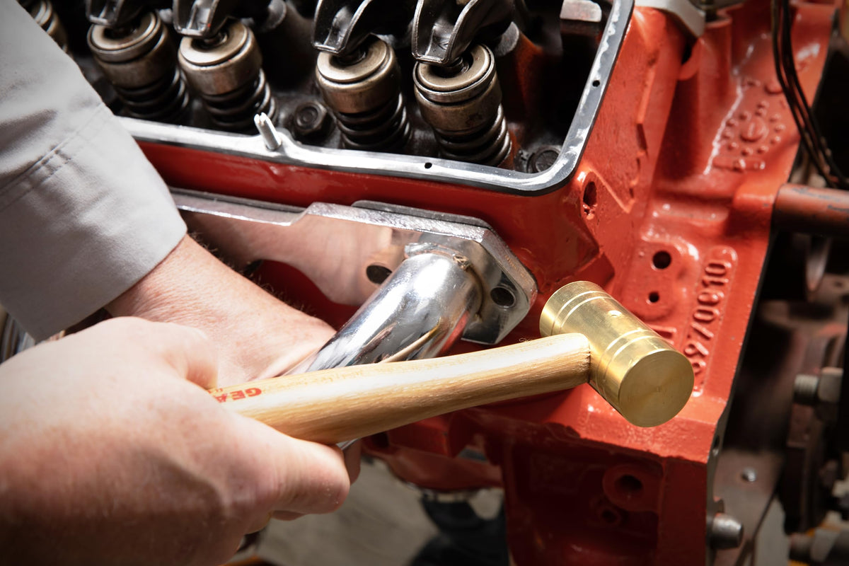 GEARWRENCH brass hammer, USA-made quality for professional workshops.