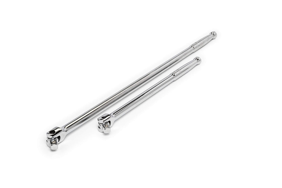 GearWrench 15-inch breaker bar handle provides ergonomic grip for enhanced leverage.