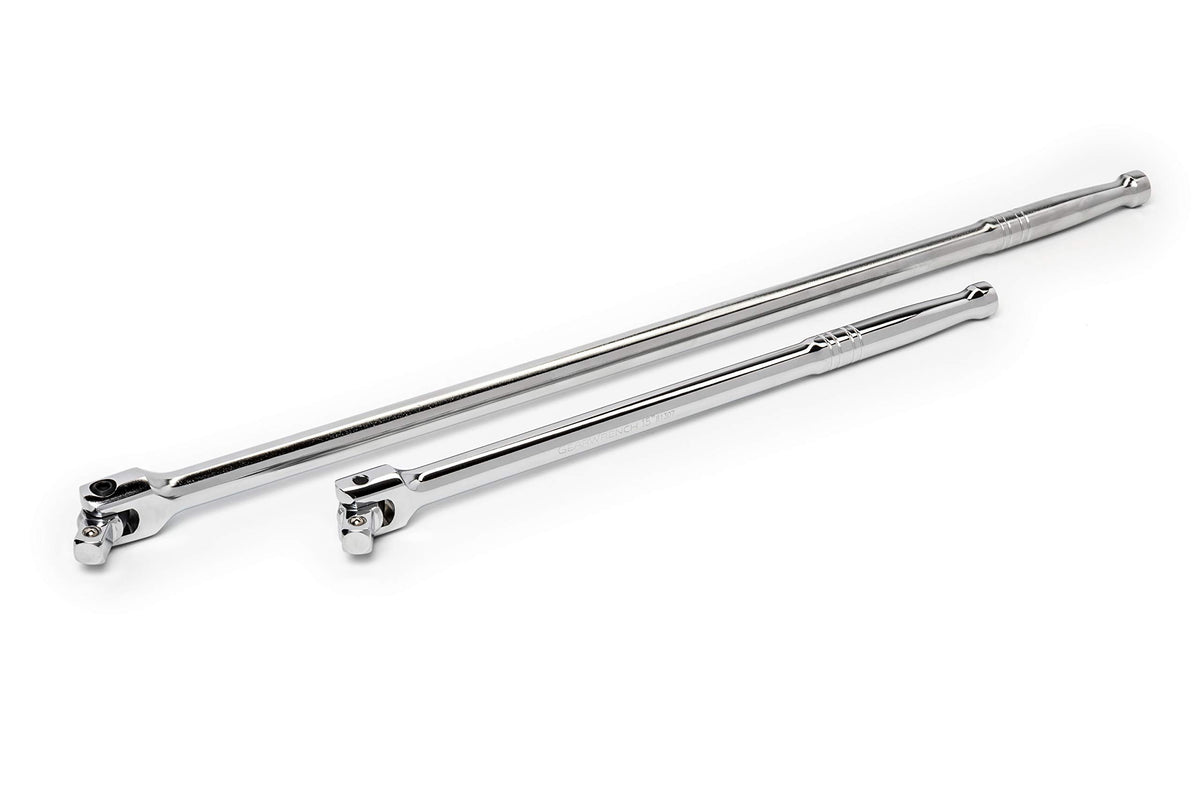 GearWrench 24-inch breaker bar handle extends reach to tackle stubborn fasteners.
