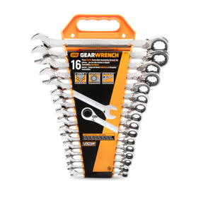 GearWrench bright chrome finish resists corrosion and cleans easily.