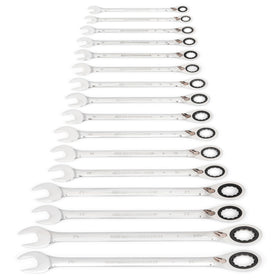 GearWrench flush-mounted reversing lever allows quick direction changes without removal.