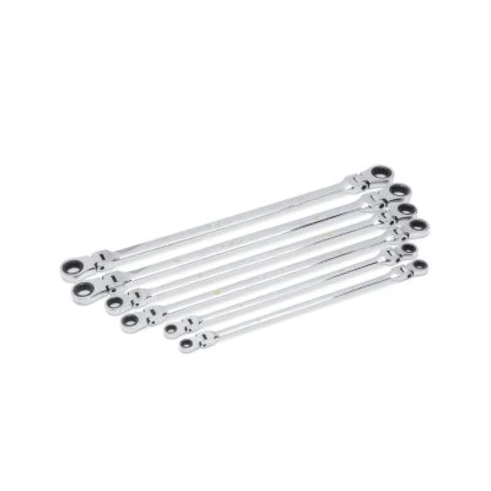 GearWrench GearBox Double Flex set in action for tight-space access.
