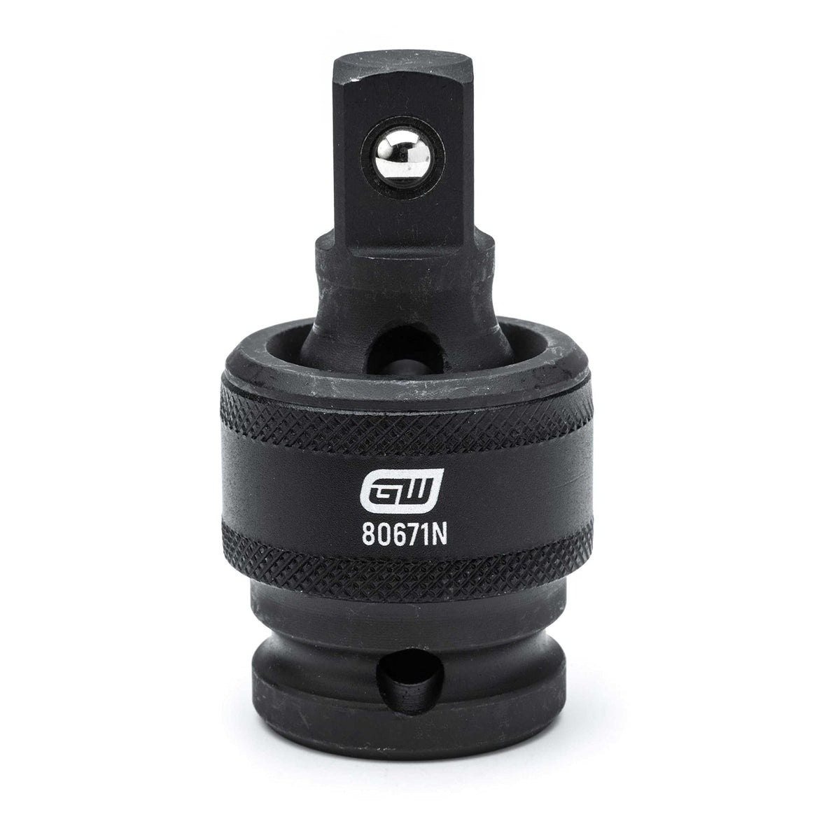 GEARWRENCH 80671N half-inch drive universal joint close-up shows rugged chrome molybdenum steel.