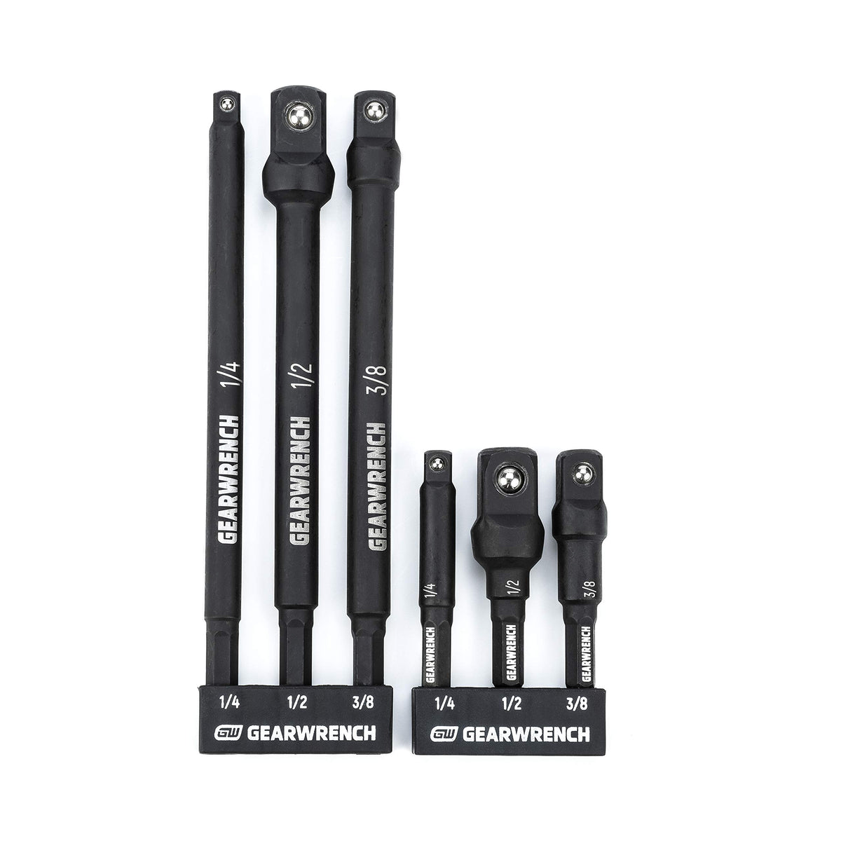 GEARWRENCH hex shank quarter-drive extension in 2-1/2 inch length enabling tight access