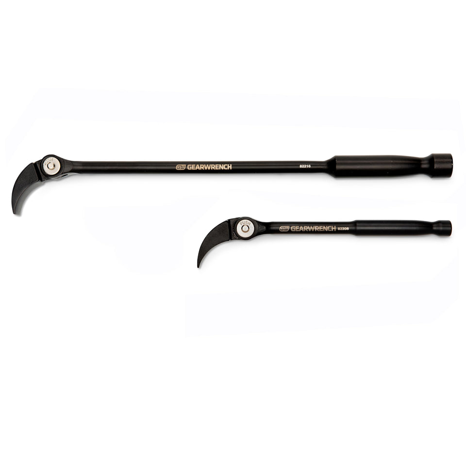 GEARWRENCH 8in indexing pry bar with angled head enables tight-space leverage.