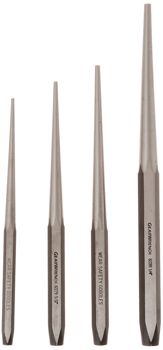GEARWRENCH long taper punch 1/8 inch tip for precise pin alignment and installation