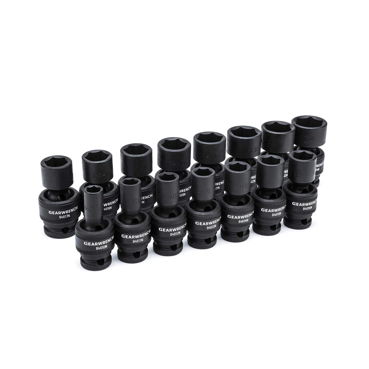 GearWrench metric sockets with off-corner loading reduce fastener rounding.