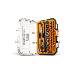 GearWrench microdriver adapter head enables quick bit-to-ratchet switching.