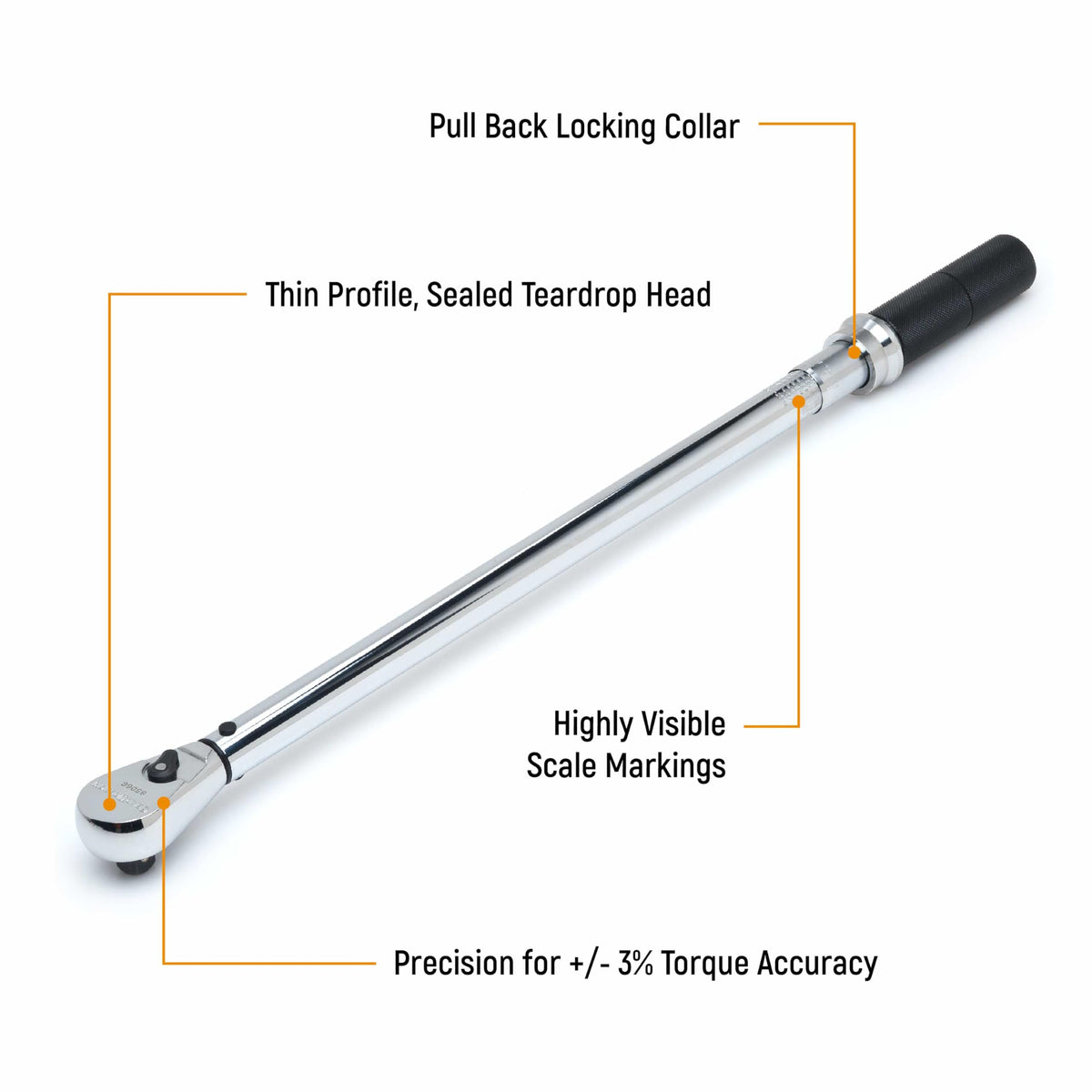 GEARWRENCH micrometer wrench grip supports comfortable extended use