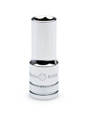 GearWrench midlength sockets opening chamfer guides fasteners quickly.