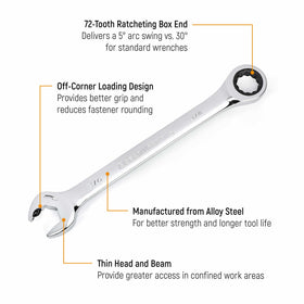 GearWrench off-corner loading design provides better grip and reduces rounding