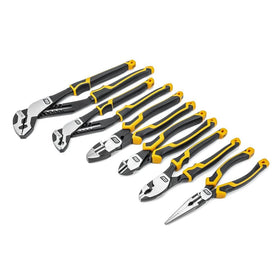 GEARWRENCH Pitbull 6pc dual-material pliers set closeup showing rugged grip for tough tasks