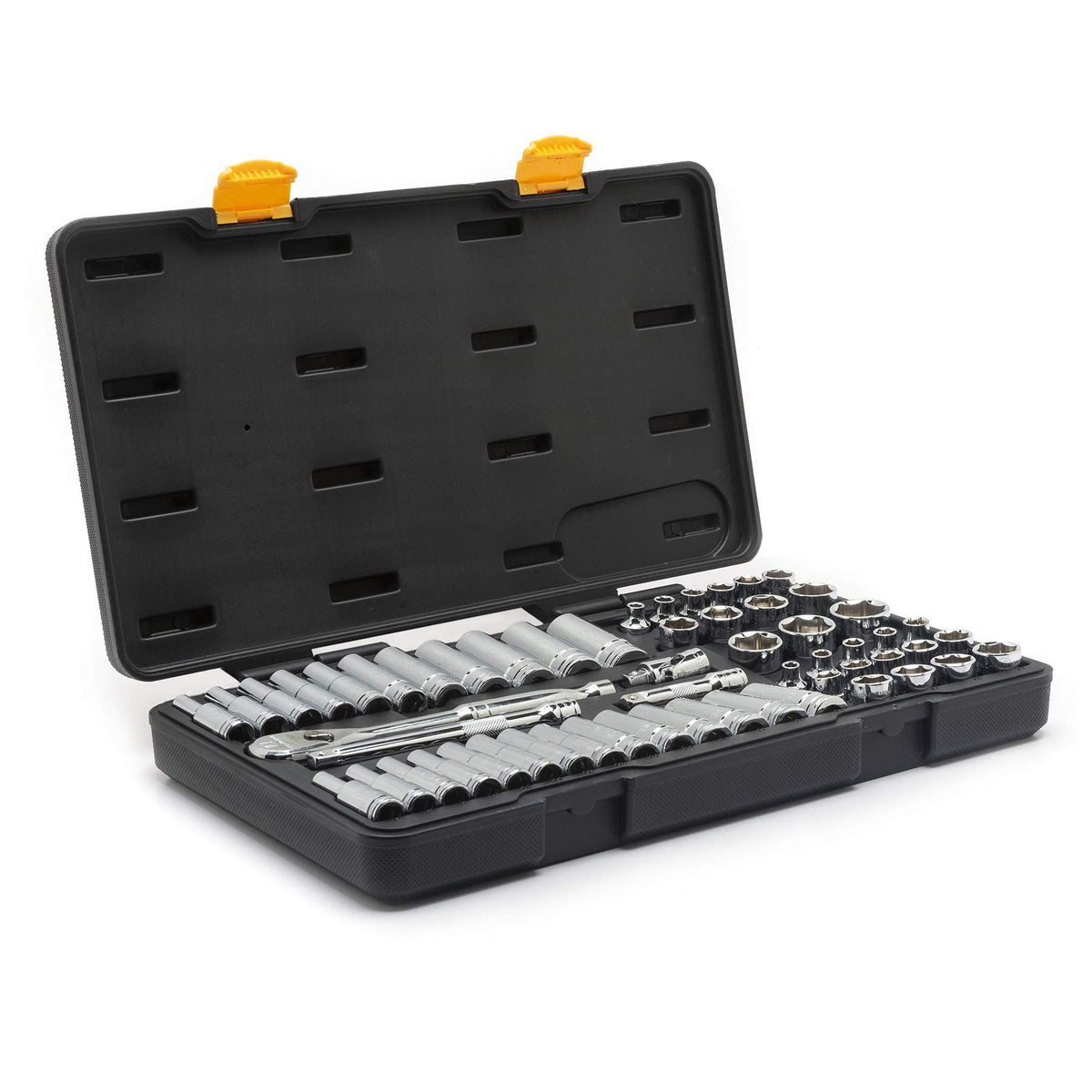 GEARWRENCH sockets 6pt standard and deep 1/4 to 1 inch SAE and 6mm to 19mm metric.