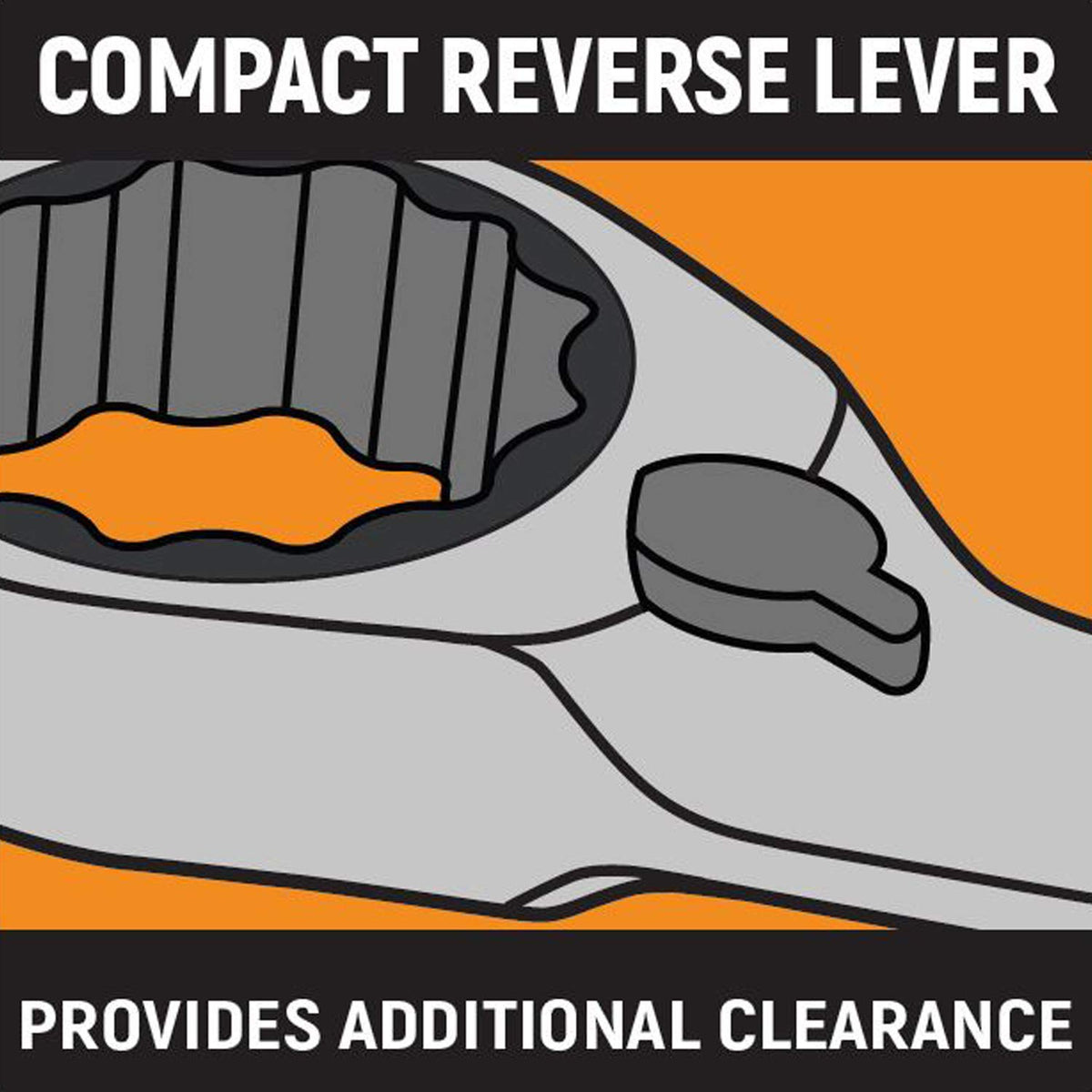 GearWrench SurfaceDrive box end delivers a secure bite on fasteners.