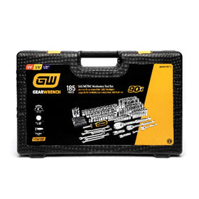GearWrench teardrop, low-profile ratchet head for easy access under tight spaces.
