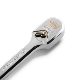 GearWrench 81269XP teardrop ratchet enclosed head keeps debris out for smoother operation.