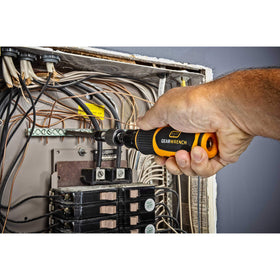 GEARWRENCH torque screwdriver comfort grip close-up highlighting ergonomic handling for extended use.