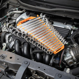 GearWrench wrenches in toolbox drawer for efficient everyday use.