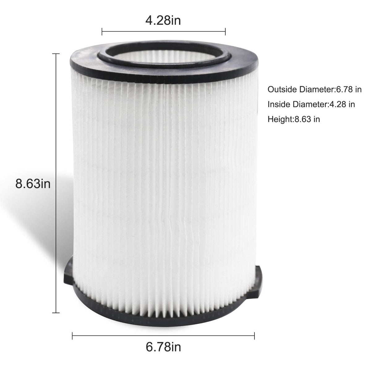 GEBDSM Wet-dry vacuum filter 2-pack fits multiple vacuums for everyday cleanup.