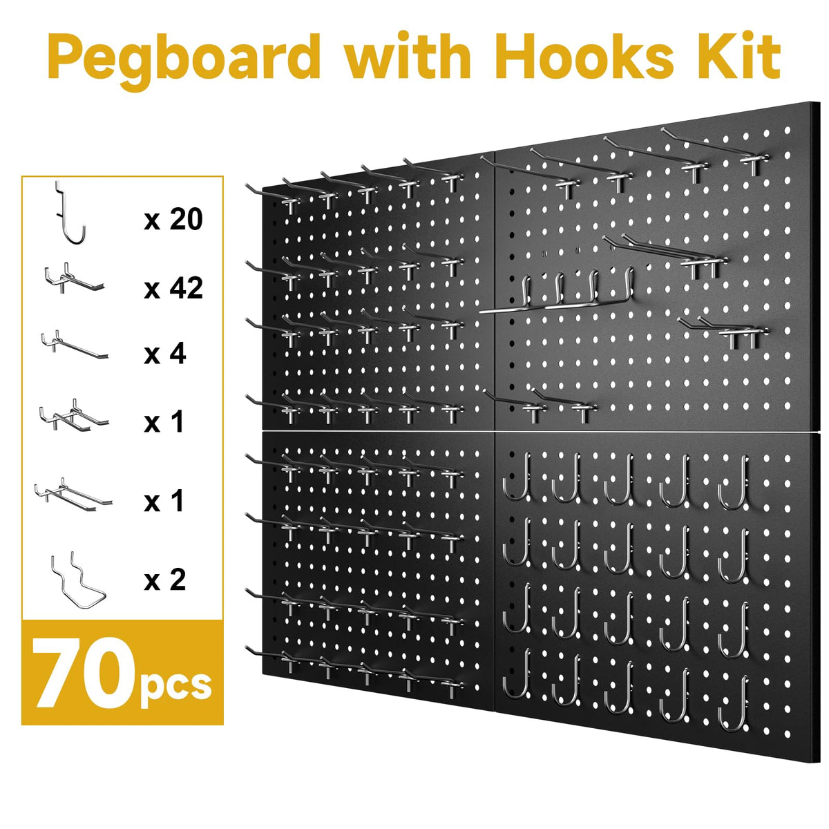 GEDELITE garage organization pegboard powering organized tool storage.