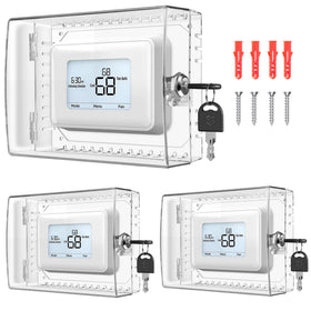 Gedreew thermostat lock box cover on wall keeps settings visible and secure.