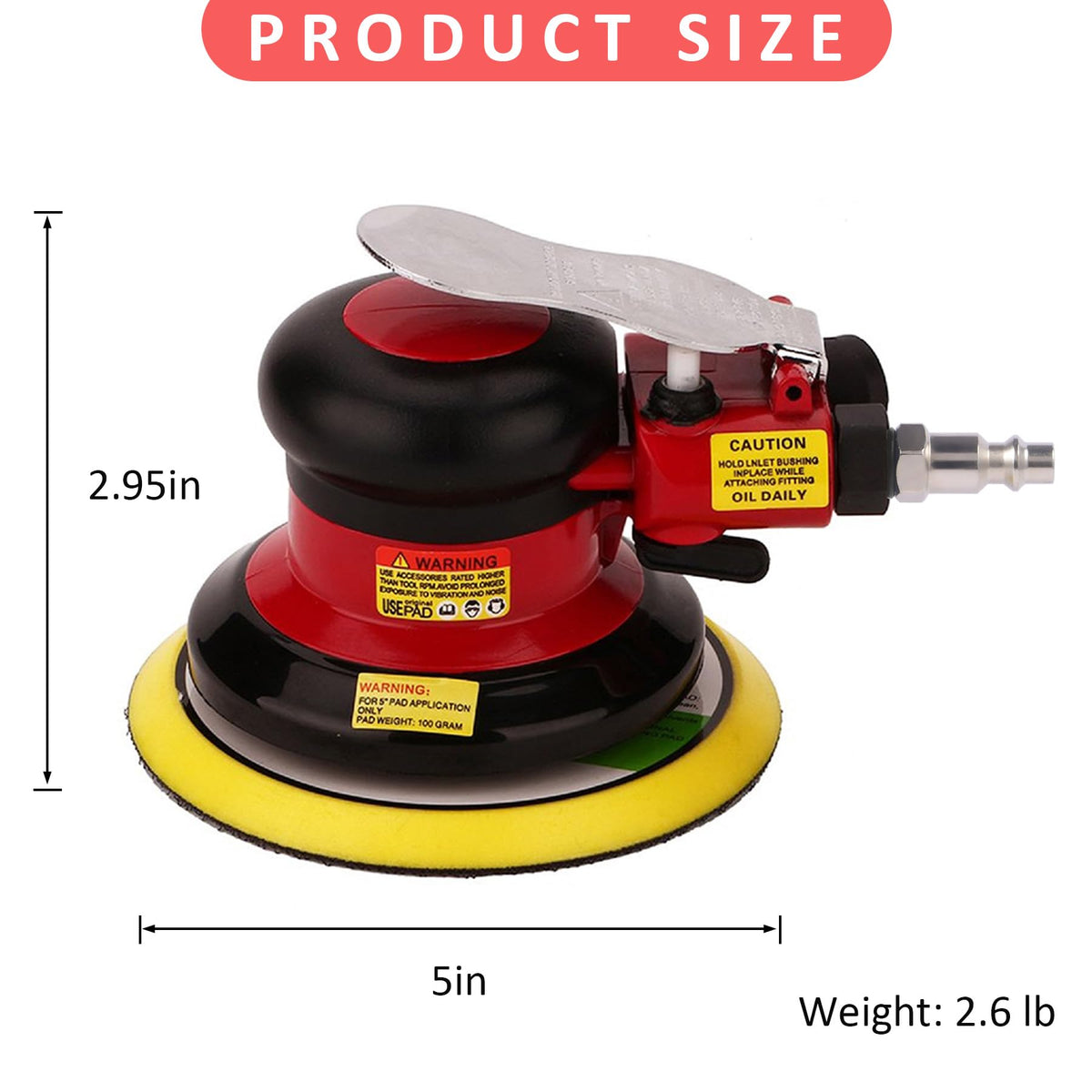 Gedu sander in hand demonstrates lightweight design for overhead sanding