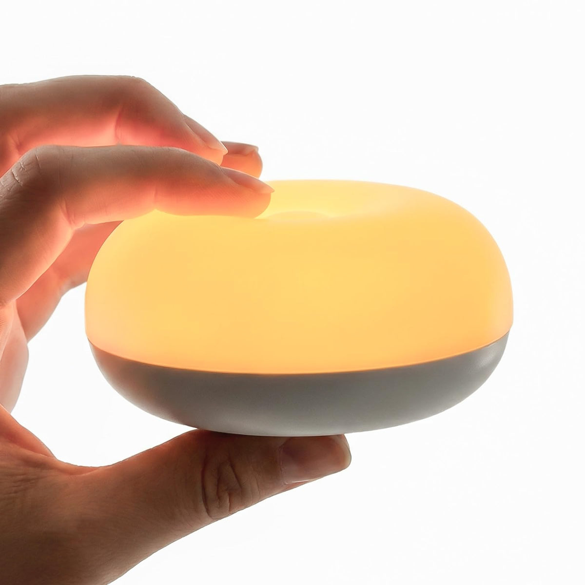 Geecent Baby Night Light showing flip design for one-handed use in the nursery