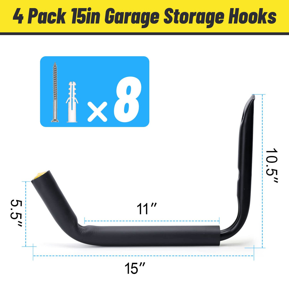 GEEDAR multi-use storage hooks suit garage, garden, and utility spaces.