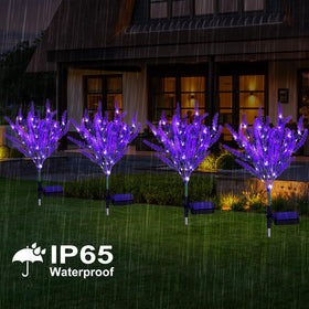 Geegoods Lavender solar garden light night glow brightens walkways safely.