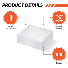 Geelin heavy-duty plastic liner offers durability for long painting sessions.