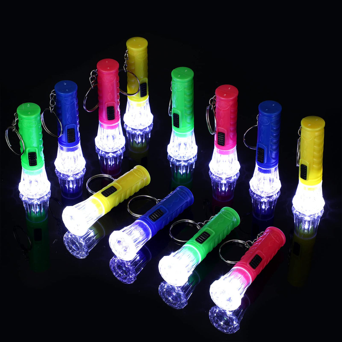 Geelin mini flashlight keychain yellow, bright for reading maps at night