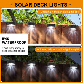 Geelin solar fence light with black shell enhances railing aesthetics