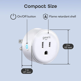 Fire-resistant housing on Geeni Dot adds safety when powering everyday devices.