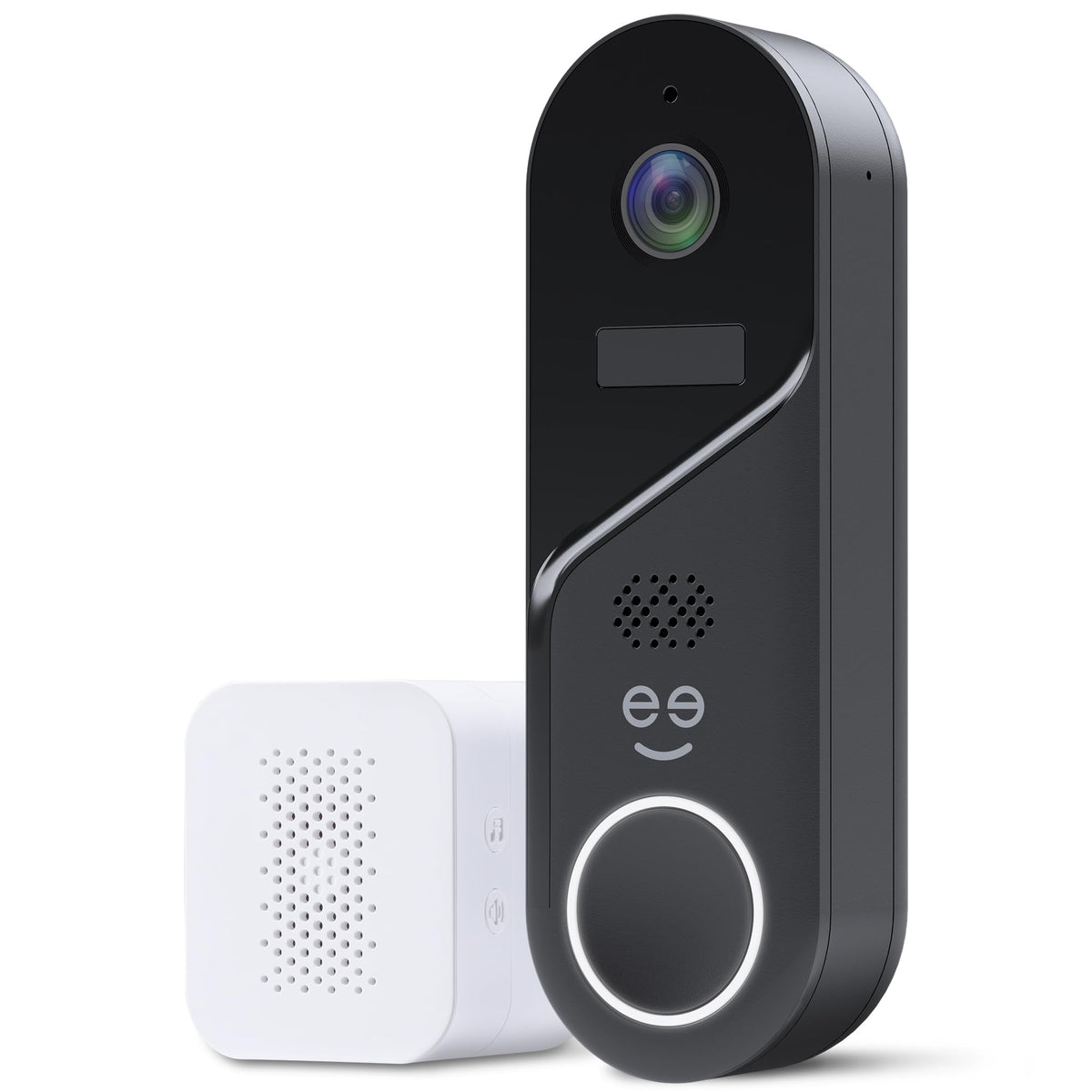 Geeni Halo 3MP doorbell front view shows clear detail for visitors