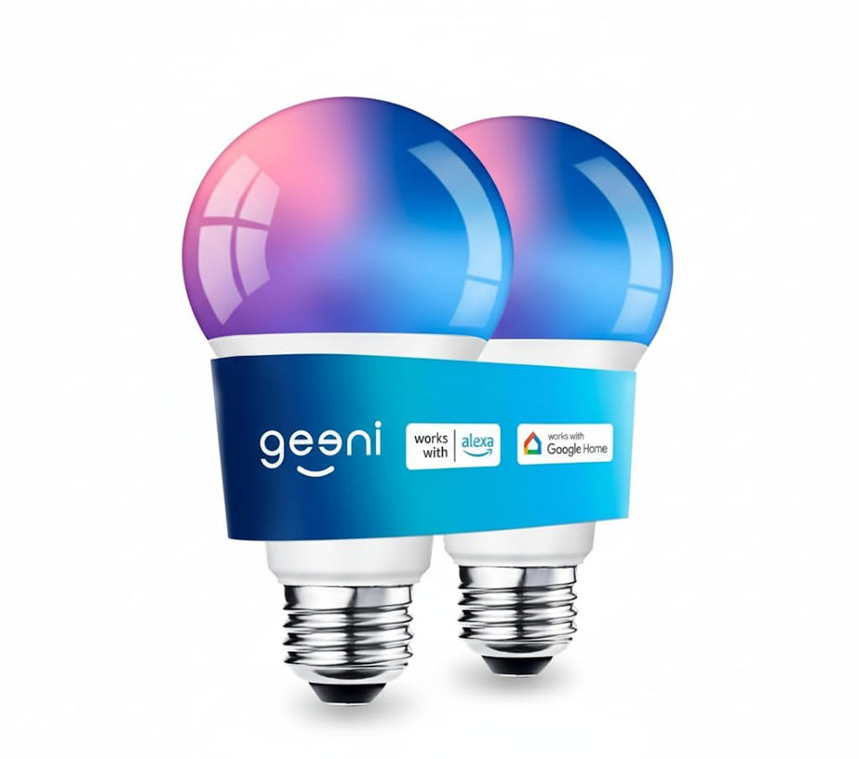 Geeni Prisma 800 color options illuminate rooms with vibrant, customizable mood lighting.