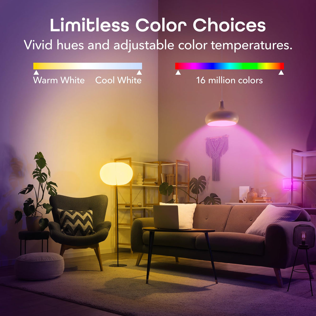 Geeni Prisma 800 no-hub setup connects directly to 2.4 GHz Wi-Fi networks.