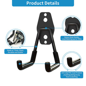 GeeWatom heavy-duty iron hooks provide reliable garage organization.