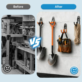 GeeWatom wall-mount hooks enable fast setup on studs or drywall.
