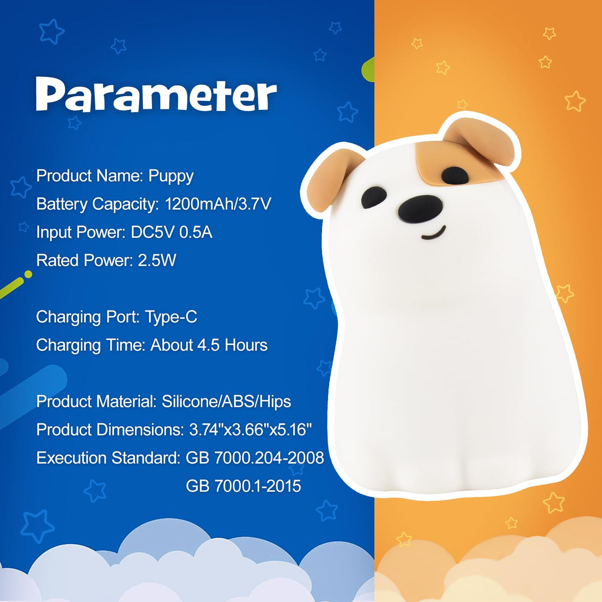 Gefaxi squishy puppy night light makes a charming gift idea.