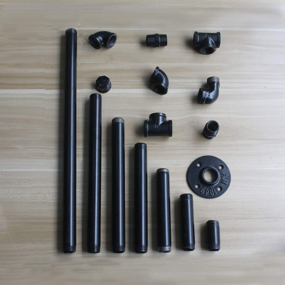 GeilSpace 3/4in x 48in black pipe end-detail showing coated ends.