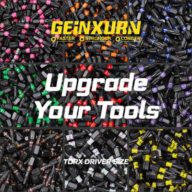 Geinxurn 1/4 in hex drive compatibility for versatile drill and driver use.