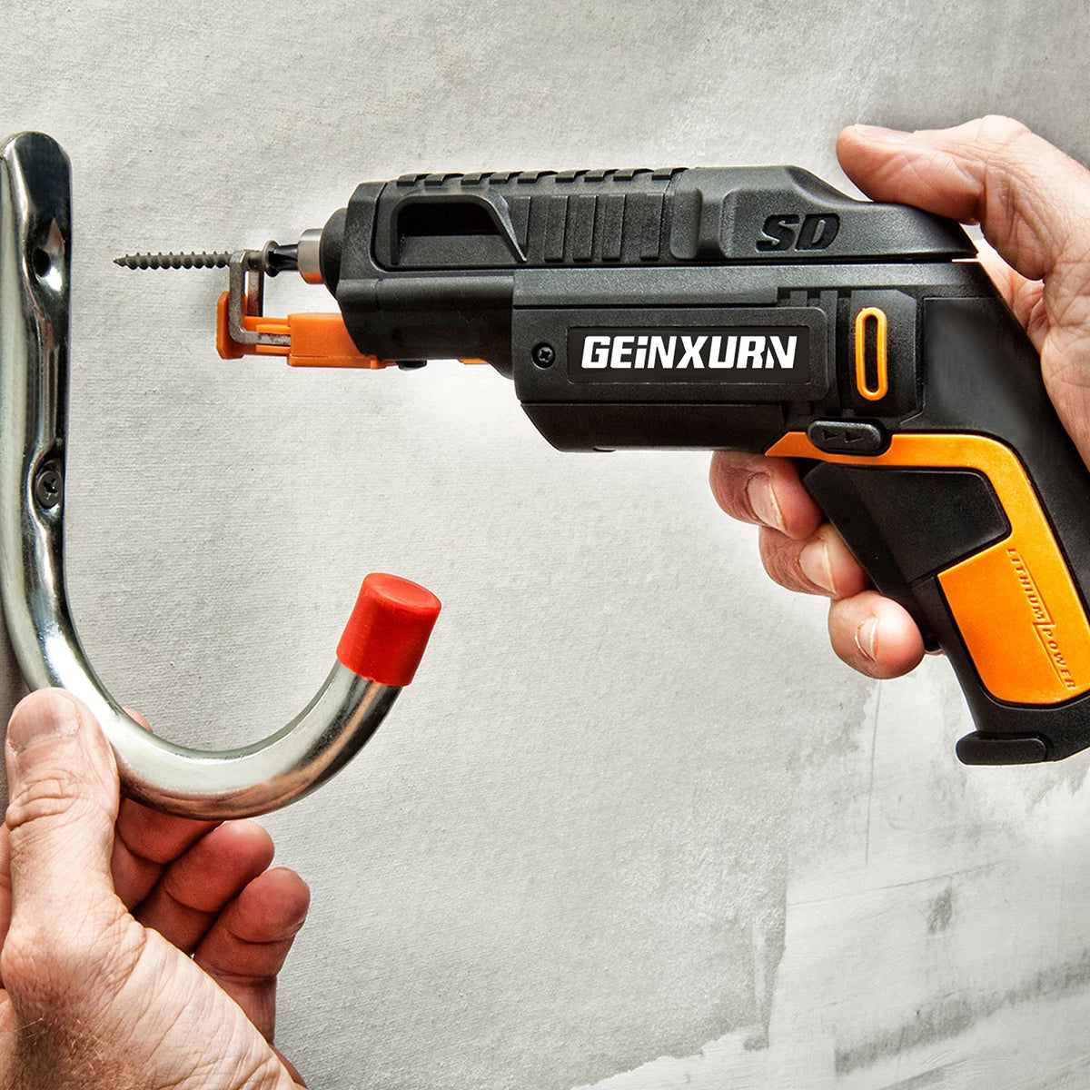 GEINXURN 1/4in hex drive interface works with impact drivers and drills.