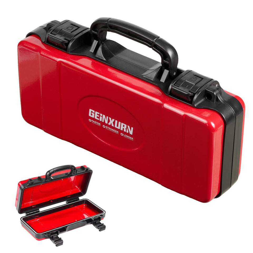 Geinxurn 11-inch red tools box for organized on-the-go storage