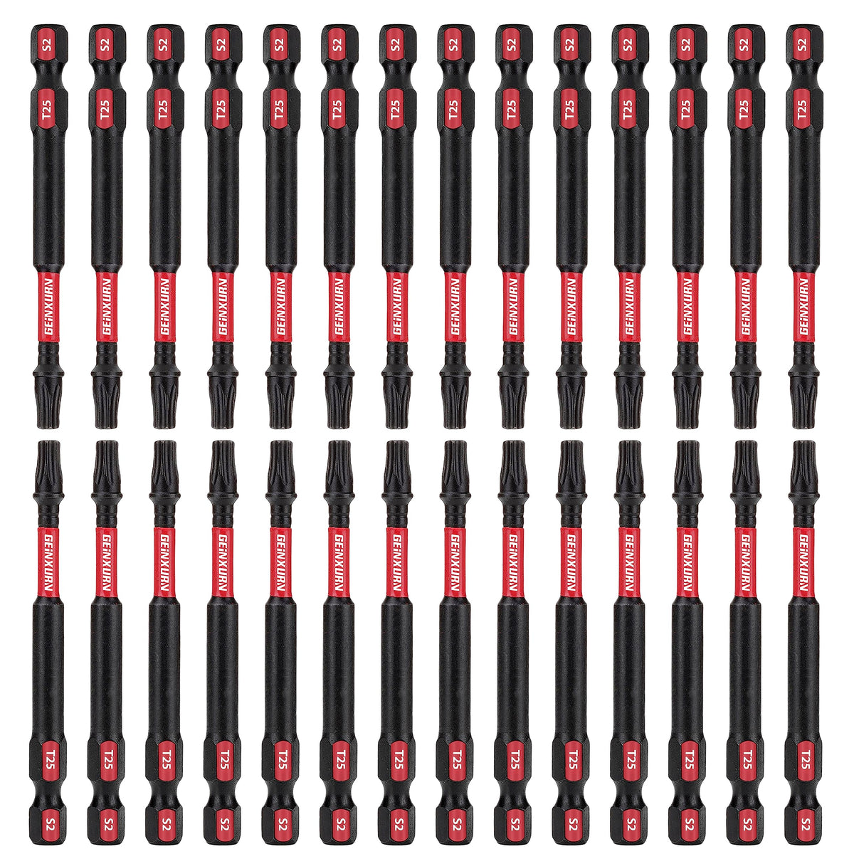 GEINXURN 30pc T25 torx bits magnetic for easy screw pickup